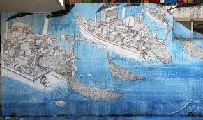 Street Art By Blu A Messine Au Teatro Pinelli Occupato Details De Bateau Murals Street Art Street Art Street Artists
