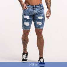 Mens Shorts Skinny Jean Shorts Ripped Repaired Distressed Slim Fit Blue Shorts Skinny Jeans Men Mens Skinny Ripped Jeans Mens Outfits