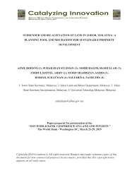 We did not find results for: Pdf Surrender And Re Alienation Of Land In Johor Malaysia A Planning Tool And Mechanism For Sustainable Property Development