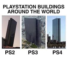 Ps2 Ps3 Ps4 Architecture Playstation Buildings Skyscrapers Playstation Best Funny Pictures Video Game Memes