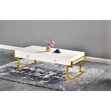 The top should overhang the frame by 1 3/8 inches on the front and back trims and two inches over the end trims. Best Master Juneau Modern Poplar Wood Coffee Table In White Gold Lacquer Ba213g