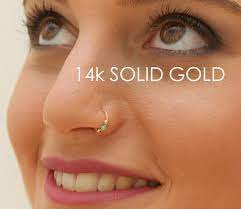 Indian Nose Ring Tribal Nose Jewelry Gold Cartilage Ring Etsy In 2021 Boho Nose Ring Nose Jewelry Nose Rings Hoop