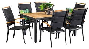 Many of our teak outdoor dining sets include folding, stacking and extending options for added practicality. Teak Outdoor Dining Sets Timor 6 Seater Segals Outdoor Furniture Perth