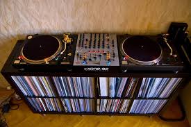 Pin By Summer Cable On New Living Room Record Storage Dj Room Dj Setup