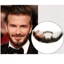 Film quality, hand tied, full lace women's and men's wigs and facial hair. Fxvic Top Quality Human Hair Fake Beard And Mustache Extensions Natual Black Fake Facial Hair Wig Beckham Beard Style Aliexpress