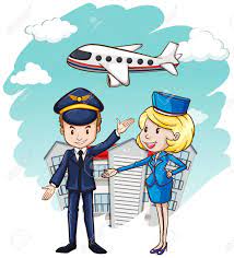 450 x 470 jpeg 43 кб. Pilot And Flight Attendant With Airplane In Background Illustration Royalty Free Cliparts Vectors And Stock Illustration Image 68446234