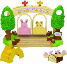4.1 out of 5 stars. Sylvanian Families Nursery Playground Swing Set Amazon Co Uk Toys Games
