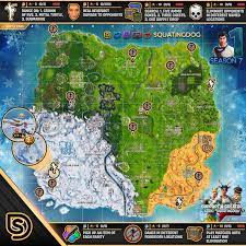 Fortnite Cheat Sheet Map For Season 7 Week 1 Challenges Season 7 Is Finally Here And With It We Have A Number Of Changes To The Map Fortnite Season 7 Seasons