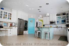 An elegant and tasteful kitchen remodeling blog that seeks to alleviate the frustrating task of planning your kitchen remodel. Aqua And White Kitchen Reveal Tatertots And Jello
