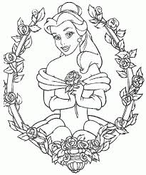 House coloring pages free a house next to a big tree. Princess Belle Coloring Page Coloring Home