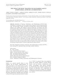 Pattaya international safety training center. Pdf The Impact Of Basic Training On Seafarers Safety Knowledge Attitude And Behaviour