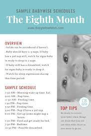 Babywise Sample Schedules The Eighth Month Babywise Mom