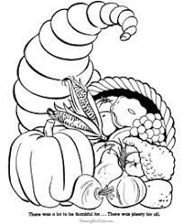Welcome back the warm weather with these spring coloring sheets. Thanksgiving Cornucopia Coloring Pages