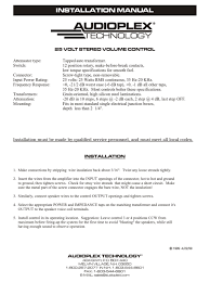 One is positive (anode) and the other is negative (cathode). Audioplex 25 Volt Stereo Volume Control Installation Manual Pdf Download Manualslib