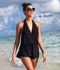 Magicsuit Bianca Solid Halter Swim Romper One Piece Swimsuit Dillards Romper Swimsuit Rompers Women Swimsuits