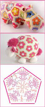 How To Crochet African Flowers Ideas And Free Patterns African Flower Crochet Animals Crochet African Flowers Crochet Hexagon