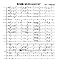 Smukke Unge Mennesker Sheet Music For Piano Trumpet In B Flat Trombone Drum Group More Instruments Jazz Band Musescore Com