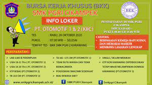 Check spelling or type a new query. Lowongan Kerja Pt Otomotif 1 Dan Pt Smk Pgri Cikampek Facebook