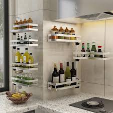 Profeeshaw stainless steel shelf wall mounted 12×24 nsf certified commercial metal shelving with backsplash and 2 brackets for restaurant, bar, utility room, kitchen and garage. Kitchen Rack Organizer Wall Hanging 180 Degree Rotating Countertop 2 Tier Spice Rack Rotatable Corner Shelf Stainless Steel Racks Holders Aliexpress