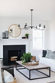Modern Farmhouse Living Room Black And White Decor Chandelier In Living Room Farm House Living Room Fun Living Room