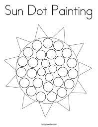 Primary, secondary, and tertiary colors. Sun Dot Painting Coloring Page Twisty Noodle