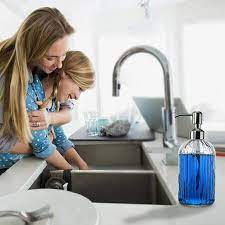 18 Oz Clear Glass Soap Dispenser With