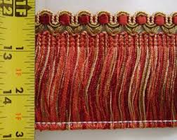 3 75 Tassel Fringe Yellow Gold Cranberry Red Olive Green Etsy Red Olive Tassel Fringe Bullion