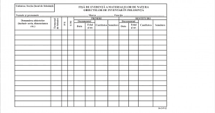 Acestea nu se amortizează la fel ca mijloacele fixe, ci sunt din punct de vedere contabil, obiectele de inventar sunt incluse în categoria stocurilor și se regăsesc în conturile 303 (materiale de natura obiectelor de. Fisa De Evidenta Obiecte De Inventar A5 Tipografia Fistem Tipografia Valmaster Tipografia Prisma