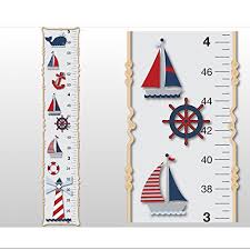 Growth Chart Nautical Ocean Boat Whale Anchor Wall Decals