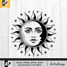 Zon en maan Svg-bestand