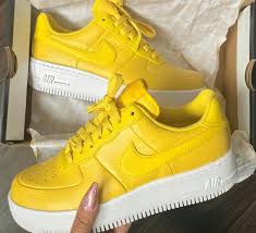 Bright Yellow Nike Air Force Ones Alice Kittirath Adidas Air Alice Bright Force Kittirath Nike Nikeairforce Yellow Shoes Sneakers Nike Trending Shoes