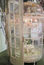 Large Bird Cage Decor Ideas Blossoms Vintage Chic Big Bird Cage With Chandlier In It Love It Is Creative Inspiration For Us Get More Pho Bird Cage Decor Vintage Bird Cage Big Bird Cage