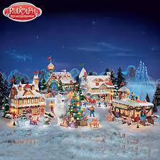 Bring a bit of christmas joy to every room in your home with indoor christmas decorations, from ornaments, trains and villages to figurines, table the wireless remote control holiday expressthe wireless remote control holiday express christmas train set lets you regulate the locomotive's. Rudolph The Red Nosed Reindeer Holiday Village Collection In 2020 Christmas Village Collections Rudolph Christmas Christmas Village Sets
