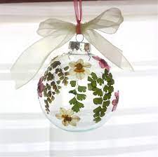Daffodil Christmas Ornament Pressed Flowers Pressed Flowers Christmas Ornaments Handmade Christmas Ornaments