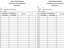 Contoh buku peminjaman perpustakaan tidak banyak orang yang menanyakan. Download Administrasi Perpustakaan Cetak Kartu Peminjam Harian Keguruan