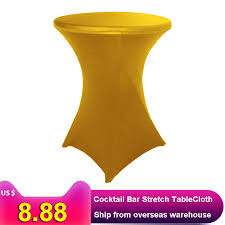 Infuse bold style with a patterned table runner, or stick to the classics with a modern tablecloth. 22 Colours Table Cover Cocktail Table Cloth Spandex High Bar Table Linen Lycra Wedding Party Hotel Table Decoration On Sale Buy At The Price Of 6 00 In Aliexpress Com Imall Com