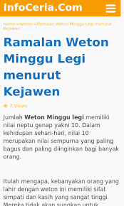 We did not find results for: Infoceria Com Weton Minggu Legi Seo Report Seo Site Checkup
