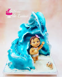 Ocean Waves 3d Cake With Little Moana By Gateau De Lucine Moana Cake 3d Cake Wave Cake
