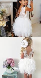 Cute A Line Short White Flower Girl Dress Princess Flower Girl Dresses White Flower Girl Dresses Flower Girl Dresses Short