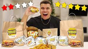 I Tasted The Entire Mr Beast Burger Menu Worth The Money Youtube