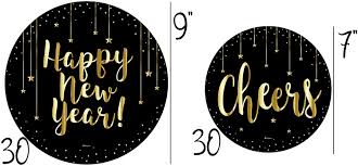 Made by design only at. Buy Serves 30 Ultimate Happy New Year Eve Party Kit 9 Dinner Paper Plates 7 Dessert Paper Plates 12 Oz Cups 60 Napkins Balloons Banner Fringe Curtains Garland Pom Poms Photo
