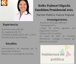 Keiko sofía fujimori, presa desde octubre pasado por presunto lavado de activos, intentó gobernar perú y para tal fin, se enfrentó con el presidente martín vizcarra a través de su bancada de congresistas con el fin de bloquear las iniciativas contra la corrupción generalizada revelada en los. Facebook