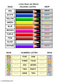 Combining these letters is how the words necessary for alphabet worksheets for 3 year olds, i love sharing activities for 3 year olds. Colours And Numbers Interactive Worksheet Vocabulary Practice Worksheets English As A Second Language