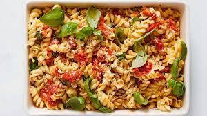 Try New York Times Cooking S Take On Roasted Tomatoes And Cheese Pasta Feta Pasta Cherry Tomato Pasta Cherry Tomato Recipes
