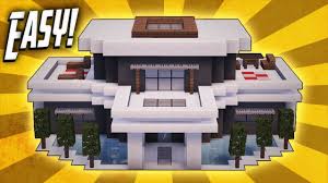 How To Build A Small Modern House In Minecraft Step By Step Easy Minecraft How To Build A Large Modern House Tutorial 20 Minecraft Modern Minecraft Modern Mansion Minecraft Mansion