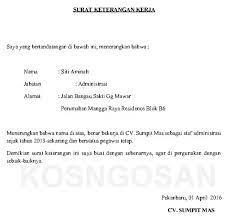 Ini syarat dan cara membuat surat domisili. Contoh Surat Keterangan Kerja Dari Perusahaan Lengkap Kosngosan