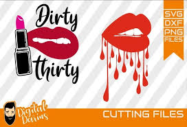 2x Lips Svg Lipstick Svg Dripping Lips Svg Vector Cricut 229219 Cut Files Design Bundles