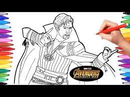 Doctor strange plays a key role in avengers: Avengers Infinity War Doctor Strange Avengers Coloring Pages Watch How To Draw Infinity War
