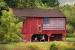 Rustic Barn With Flag