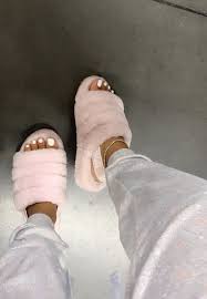 Baby Pink Ugg Slides Forsaken Com In 2020 Slippers Outfit Pink Uggs Dream Shoes